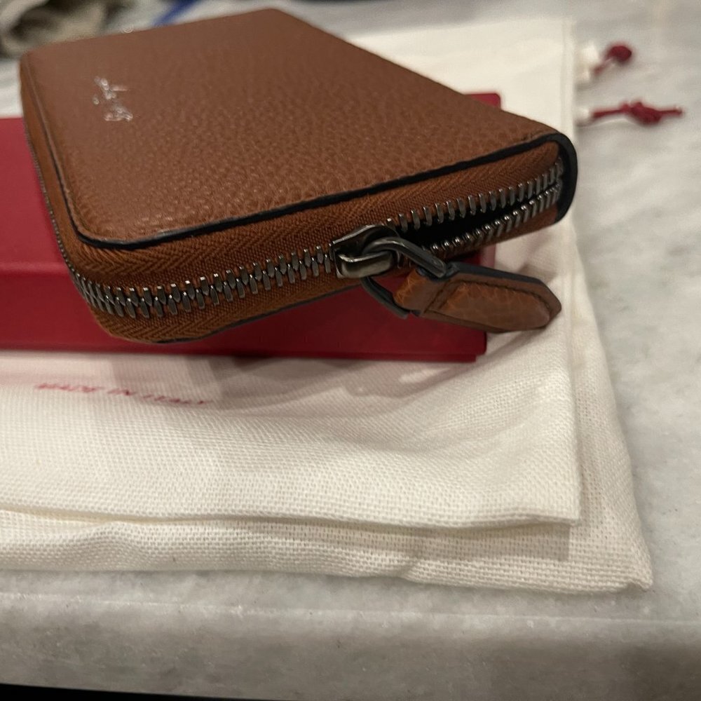 Ferragamo 66-0907/02 Men's Brown/Blue Leather Continental‎ Travel Wallet - Picture 3 of 12
